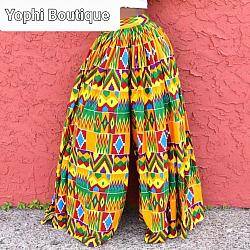 Ready to ship- African tribal wide leg pants