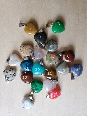 Heart stone necklace