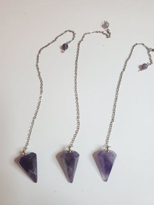 Small amethyst pendulums