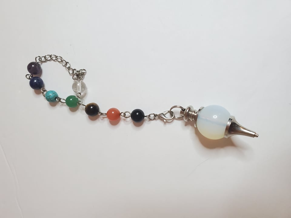 opalite beaded pendulum