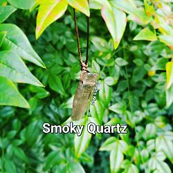 Smoky Quartz on brown rope