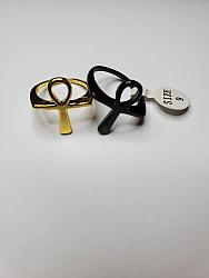 Ankh ring(Gold, silver, black)