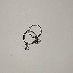 Sterling silver evil eye protection earrings