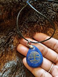 Lapis lazuli tree of life necklace