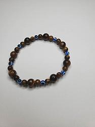 Evil eye protection and tigers eye bracelet