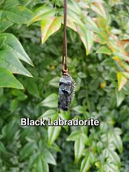 Black labradorite necklace