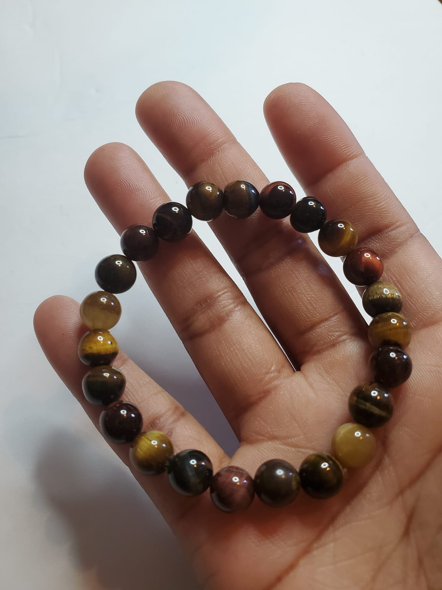 Multi color tigers eye bracelet