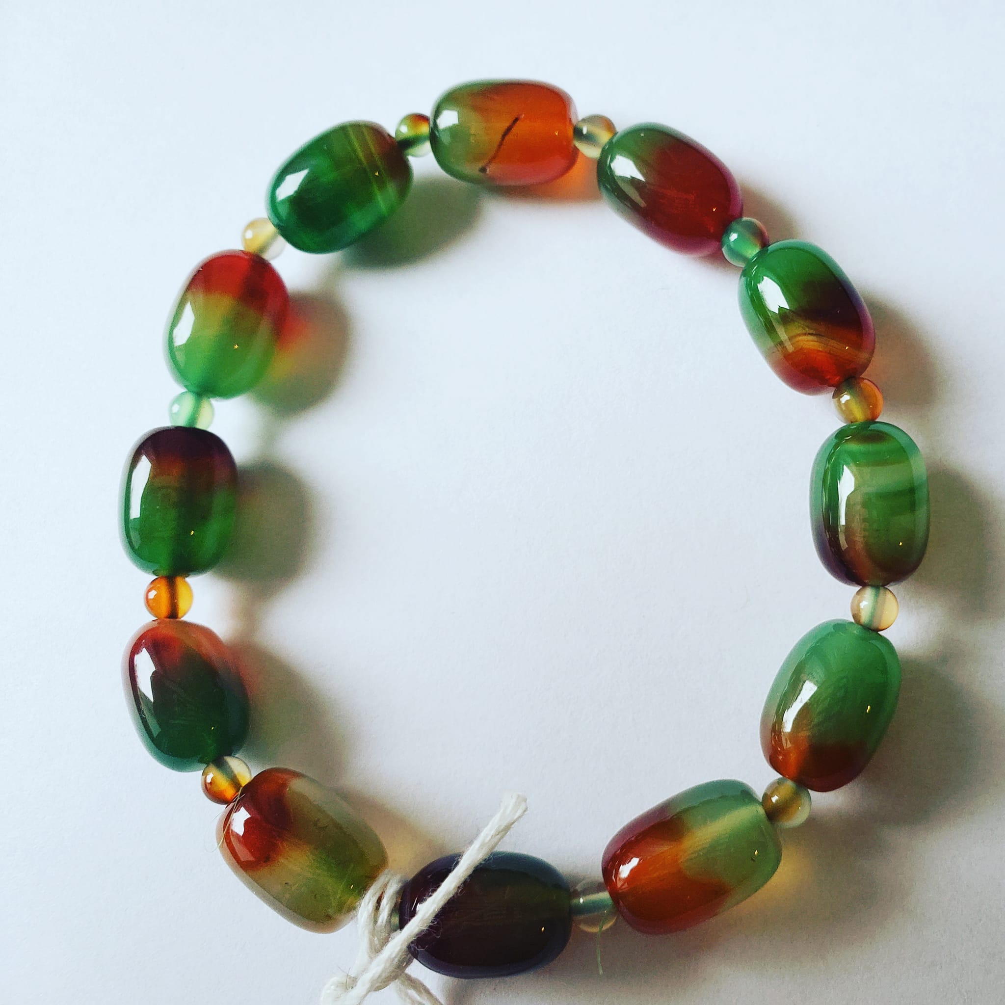 Peacock agate bracelet